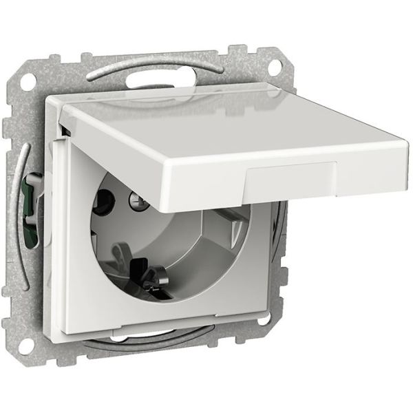 Schneider Electric Exxact WDE002177 Seinäpistorasia maadoitettu, 1-osainen, kannella