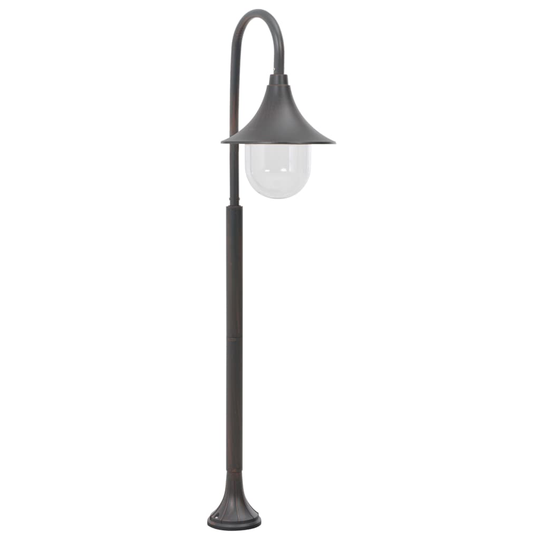 vidaXL Pylväsvalaisin puutarhaan E27 120 cm alumiini pronssi