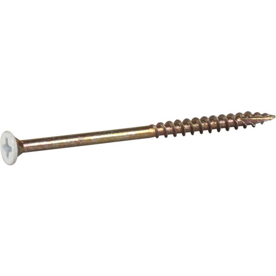 ESSVE 413552 Sokkeliruuvi 3,4 mm Ø, maalattu valkoinen, PH2 55 mm, 100 kpl