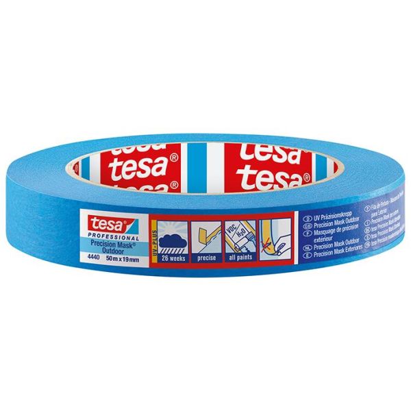 Tesa Precision Mask 4440 Maalarinteippi sininen, UV-suojattu 50 m x 19 mm