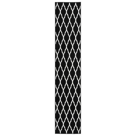 vidaXL Käytävämatto BCF mustavalkoinen 80x450 cm