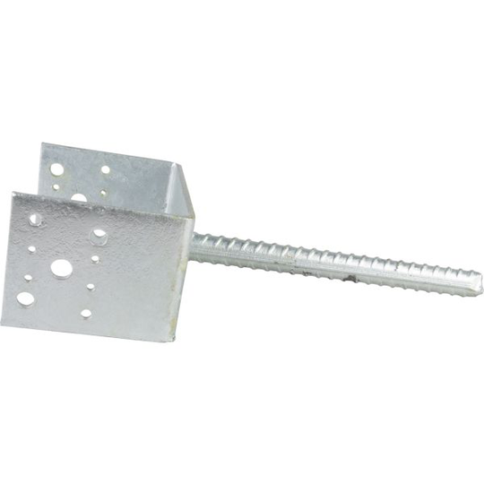 ESSVE 951649 Tolppakenkä 5 mm, tyyppi U, sinkitty 148 x 90 x 117/200 mm
