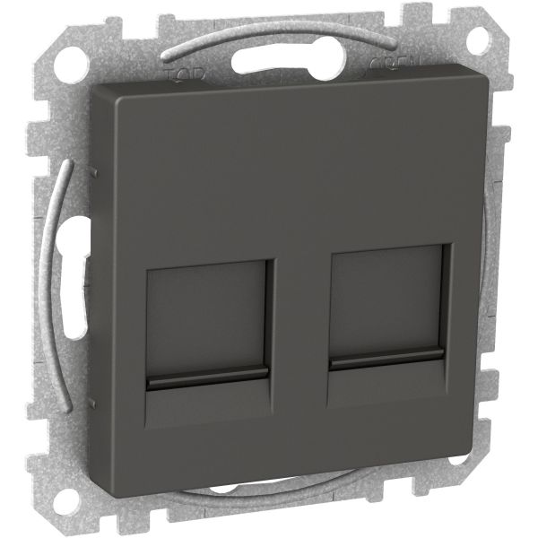 Schneider Electric WDE003378 Keskiölevy 2x Keystone-liitin Antrasiittiharmaa