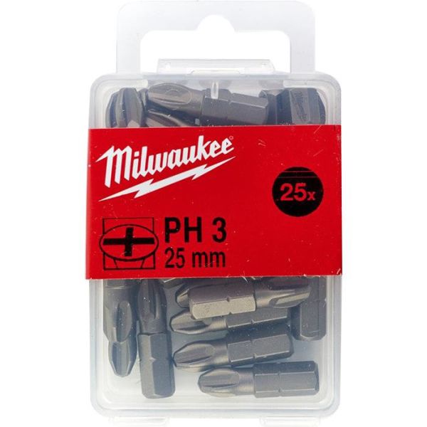 Milwaukee PH3 Ruuvikärki 25 kpl:n pakkaus 25 mm