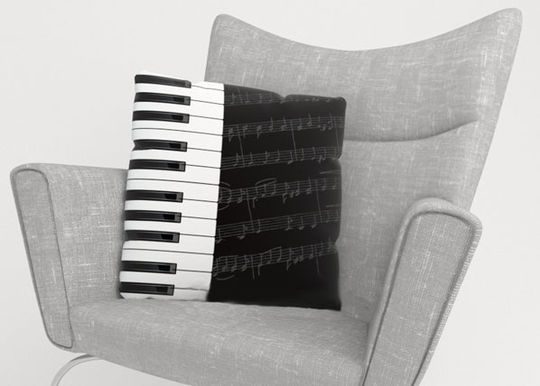 Koristetyynyliina PIANO KEYS 50x50 cm