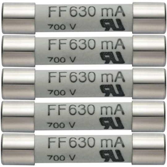 Testo 05900007 Varasulake 630 mA / 600 V, 5 kpl