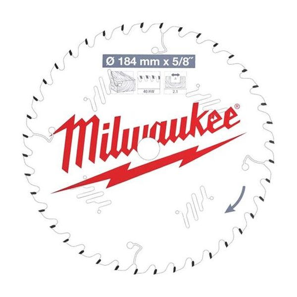 Milwaukee CSB P W Sahanterä 184x2,1x15,87 mm, 40T