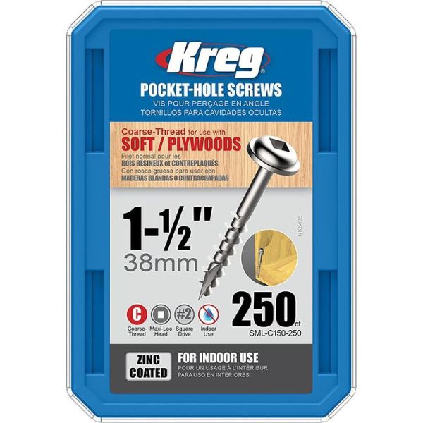 Kreg SML-C150-250 Ruuvi 38 mm 250 kpl:n pakkaus