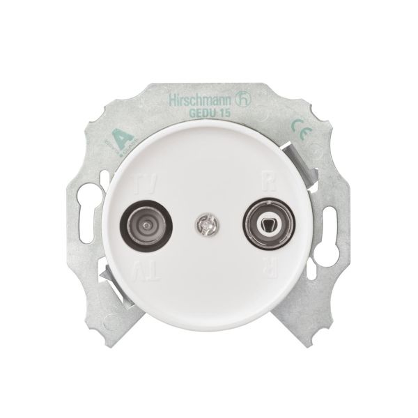 Schneider Electric WDE011723 Pistorasia 35 mm:n rasialle 10 dB, valkoinen