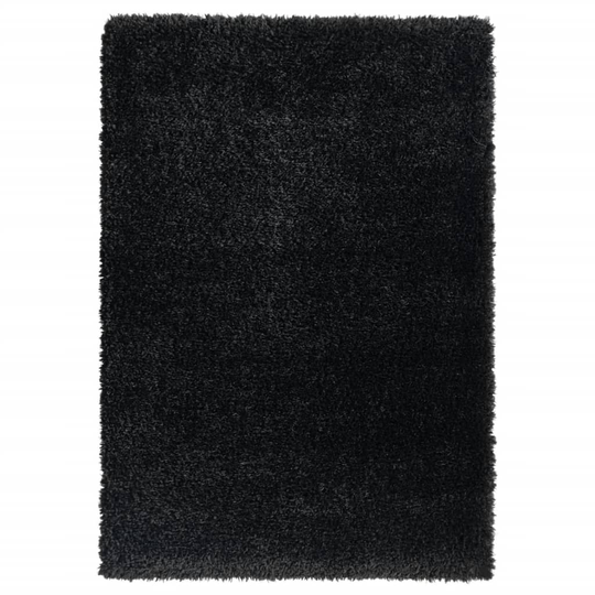 vidaXL Korkeanukkainen Shaggy matto musta 140x200 cm 50 mm