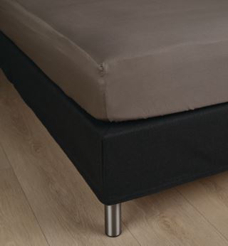 Soft Satin muotoonommeltu aluslakana hiilenharmaa