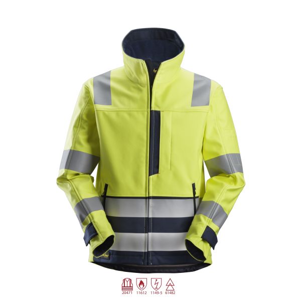 Snickers 1260 ProtecWork Softshelltakki huomiotakki, keltainen XS