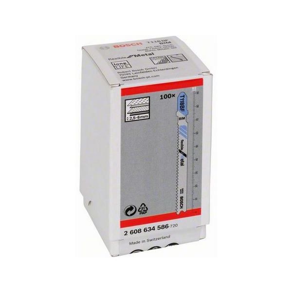 Bosch Fleksibel for metall Pistosahanterä 2,5–6 mm:n pellit, 92 mm 100 kpl