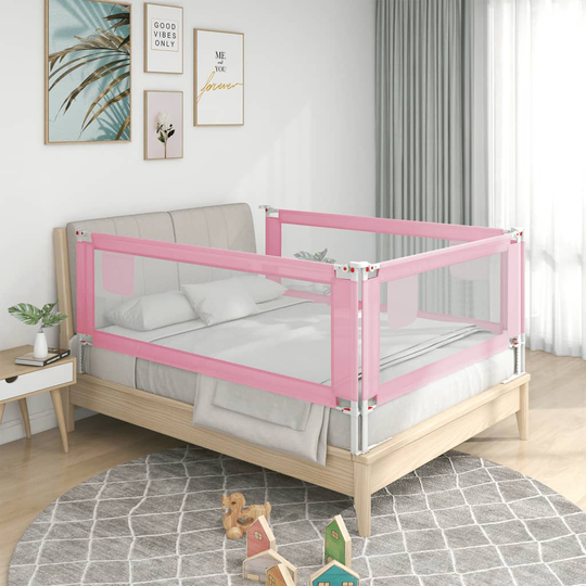 vidaXL Turvalaita sänkyyn pinkki 140x25 cm kangas