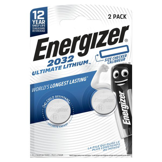 Energizer Ultimate Lithium Nappiparisto CR2032, 3 V 2 kpl