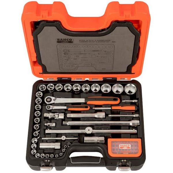 Bahco S95 Hylsysarja 95 osaa, 1/4", 1/2"