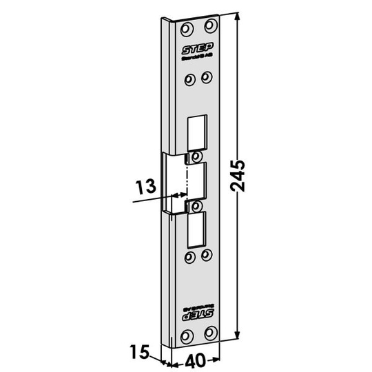 STEP ST6514 Tolppa malliin STEP 60 Silent 13 mm, kulma