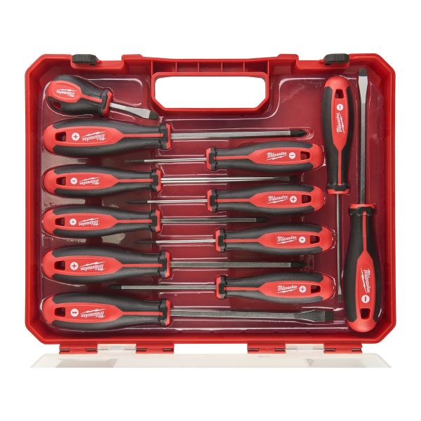 Milwaukee Tri-Lobe Ruuvitalttasarja pyöreällä varrella PZ0/PZ1/PZ2/PH0/PH1/PH2/SL2.5/SL4/SL5.5/SL6.5/SL6.5/SL8