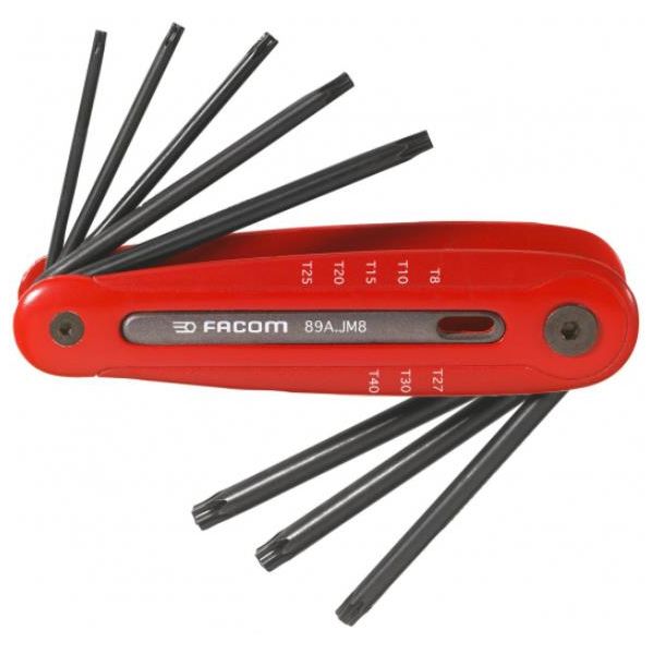 Facom 89A.JM8 Torx-avainsarja T8-T40, pieni pidike, 8 kpl