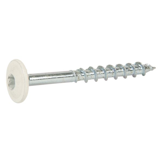ESSVE 113206 Puuruuvi 6 mm Ø , WAF, valkoinen, FZB, 100 kpl 60 mm