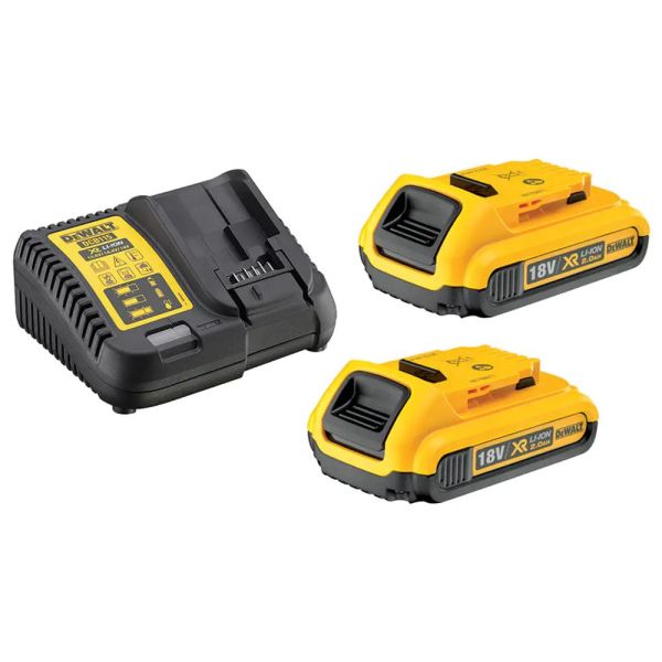 Dewalt DCB115D2 Latauspaketti 2 kpl 2,0 Ah akkuja ja laturi