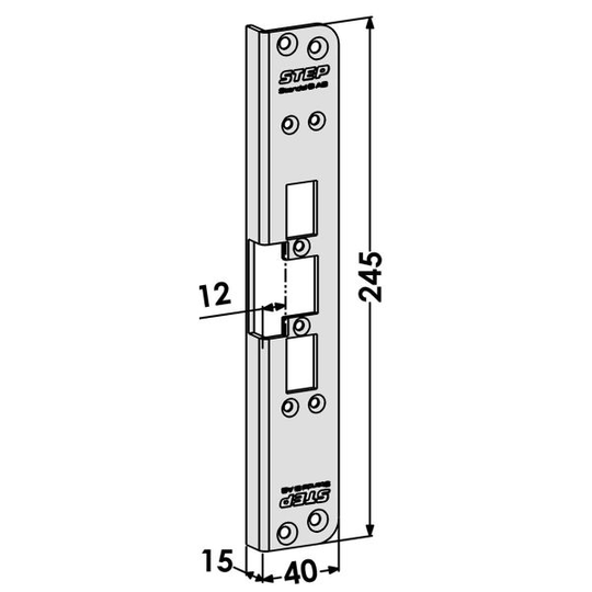 STEP ST6518 Tolppa malliin STEP 60 Silent 12 x 245 x 15 mm