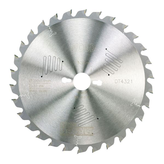 Dewalt DT4321-QZ Pyörösahanterä 250 x 30 mm, 30T