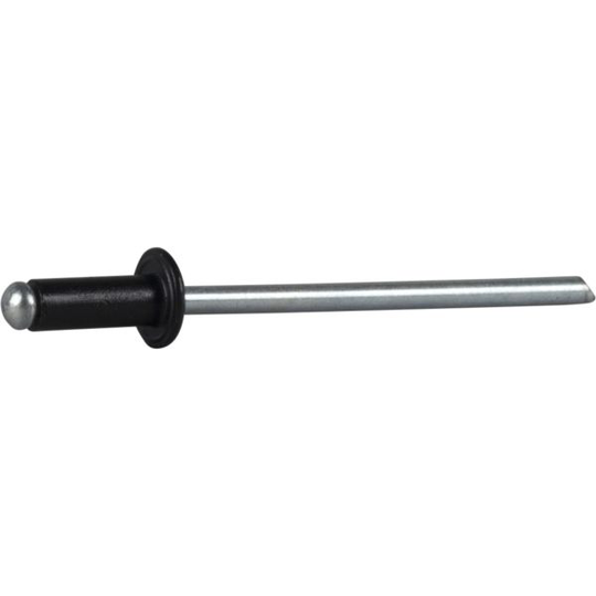 ESSVE 62703 Vetoniitit Ø3,2 x 8 mm, alumiini/teräs, avoin Musta, 925 kpl