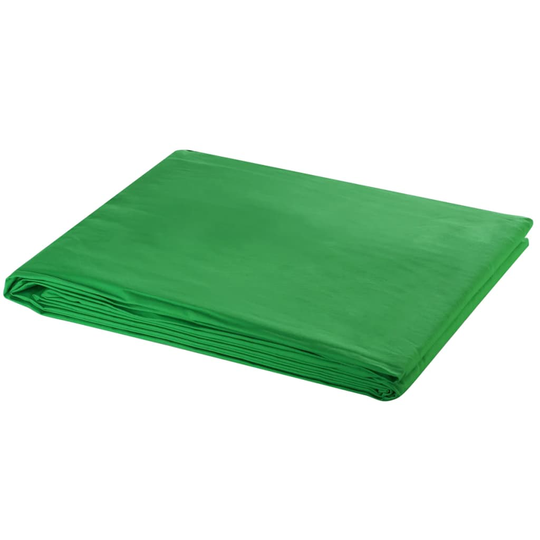 vidaXL Taustakangas puuvilla chromakey 500x300 cm vihreä