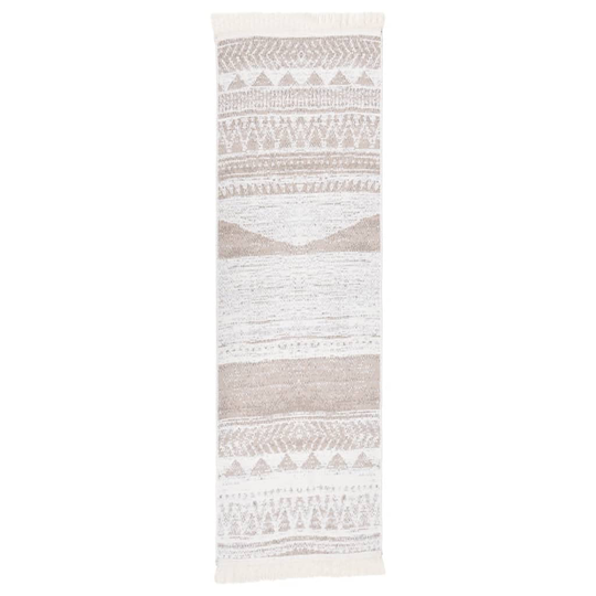 vidaXL Matto beige 80x300 cm puuvilla