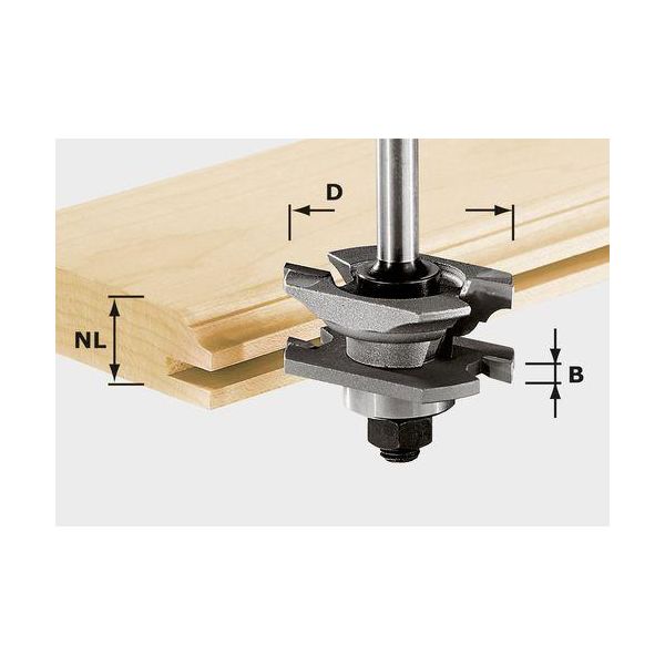 Festool HW S8 D46 x D12-NT Profiiliurajyrsin kara 8mm
