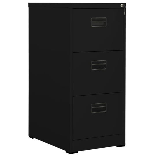 vidaXL Arkistokaappi musta 46x62x102,5 cm teräs