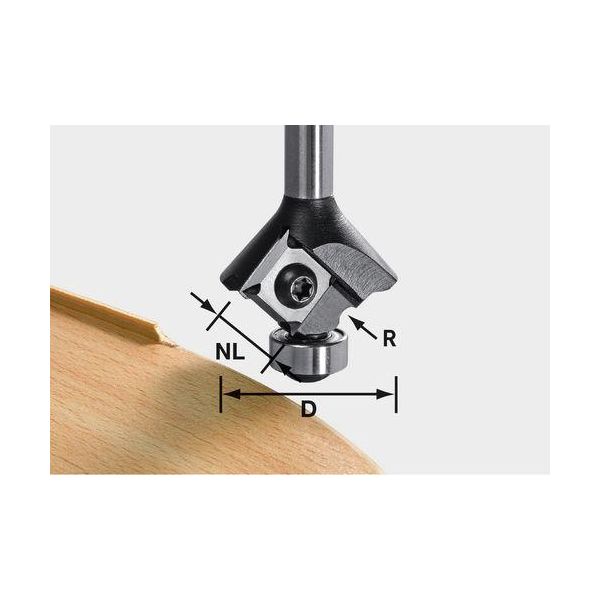Festool S8 HW R2 D28 KL12,7OFK Pyöristysjyrsin mukana kääntöterä