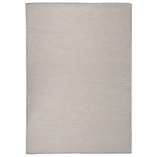 vidaXL Ulkomatto Flatweave 140x200 cm harmaanruskea