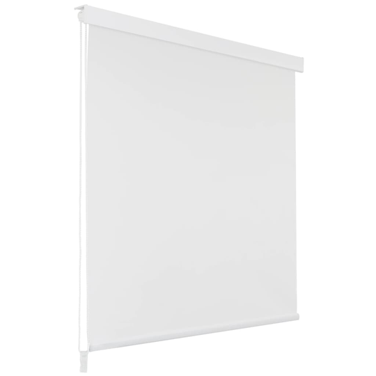 vidaXL Suihkun rullaverho 100x240 cm valkoinen