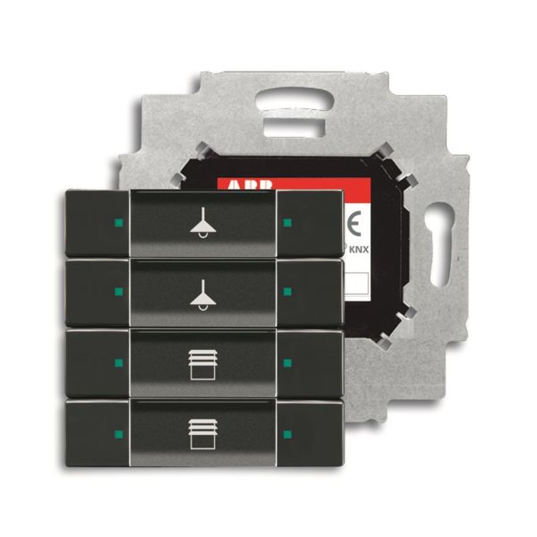 ABB Impressivo 6117-0-0221 Painike 4-napainen painike, väyläliitäntäyksiköllä, KNX Antrasiittiharmaa
