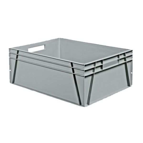 Schoeller Allibert Euroback 6491 Kuljetuslaatikko harmaa, kera tarttumisaukkoja 800x600x300 mm