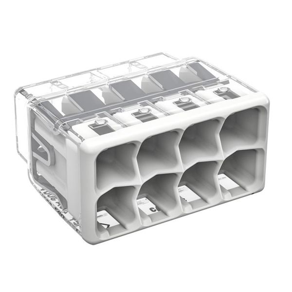 Wago 2773-408 Rasialiitin 450 V 8 napaa, vaaleanharmaa, 40 kpl