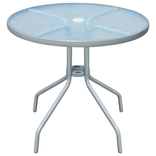 vidaXL Bistropöytä harmaa 80x71 cm teräs