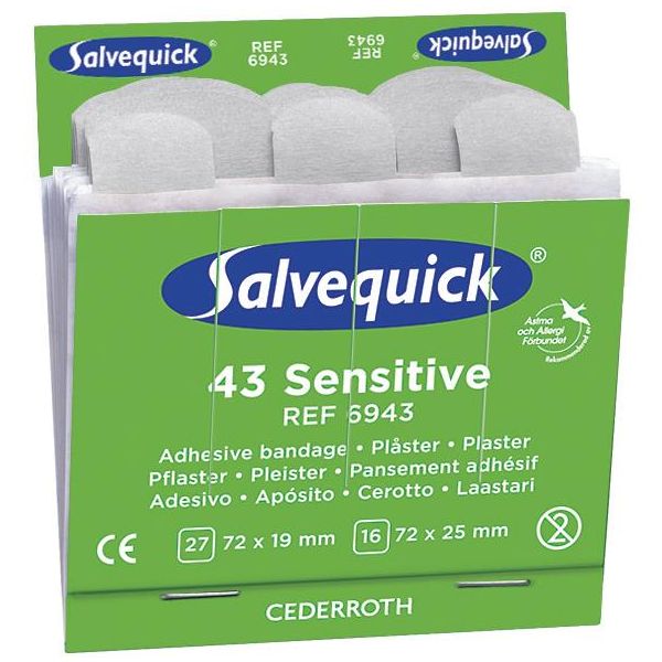 Salvequick 6943 Kuitukangaslaastari 6x43st