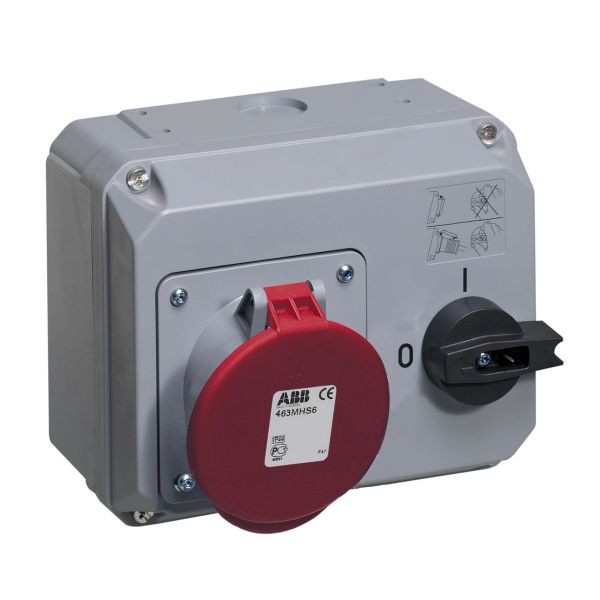ABB 2CMA167727R1000 Seinäpistorasia IP44, 63 A, 400 V 4P+J