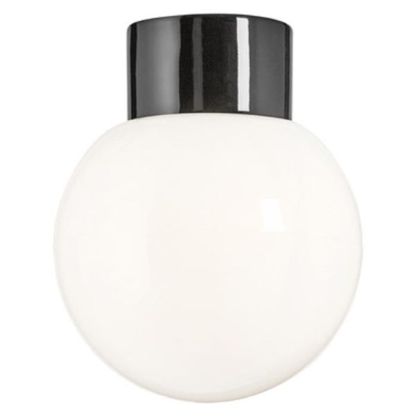 Ifö Electric 6041-540-16 Kattovalaisin kiiltävä, suora, IP54 Musta