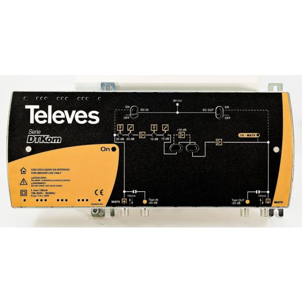 Televes DT-Kom 5338 Vahvistin Push-Pull-tekniikalla