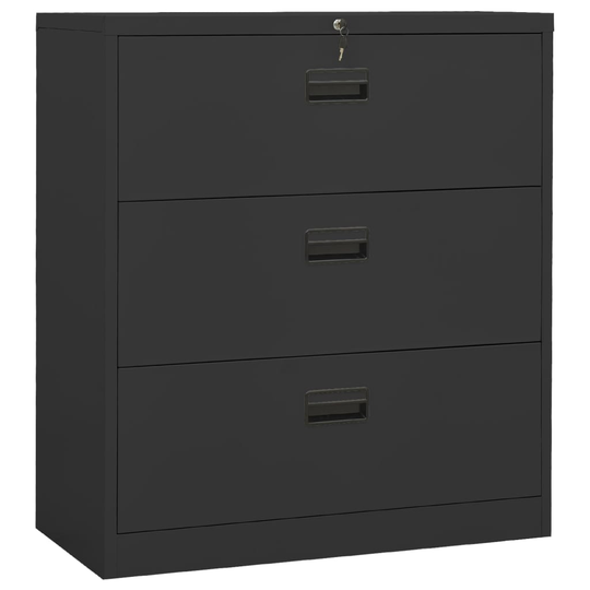 vidaXL Arkistokaappi antrasiitti 90x46x103 cm teräs