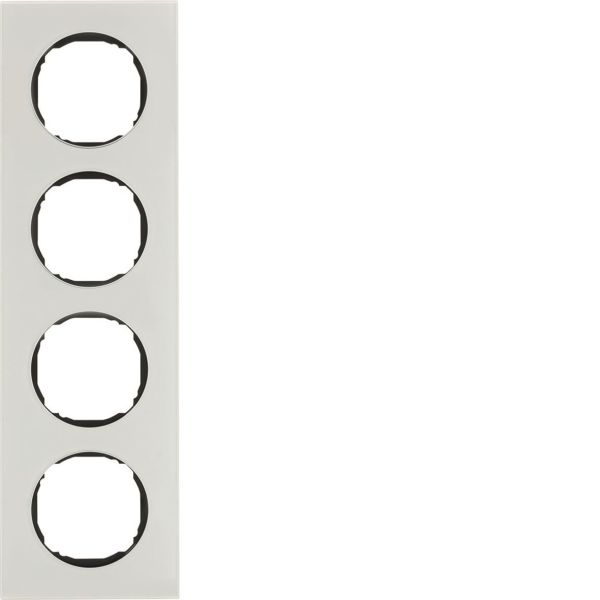 Hager 10142609 Peitekehys R.8, lasi, valkoinen 4-paikkainen