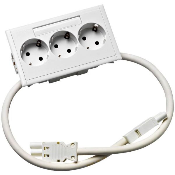 Schneider Electric 5940200 Master-pistorasia 3-osainen, valkoinen