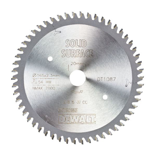 Dewalt DT1087-QZ Sahanterä 165 mm, 54T