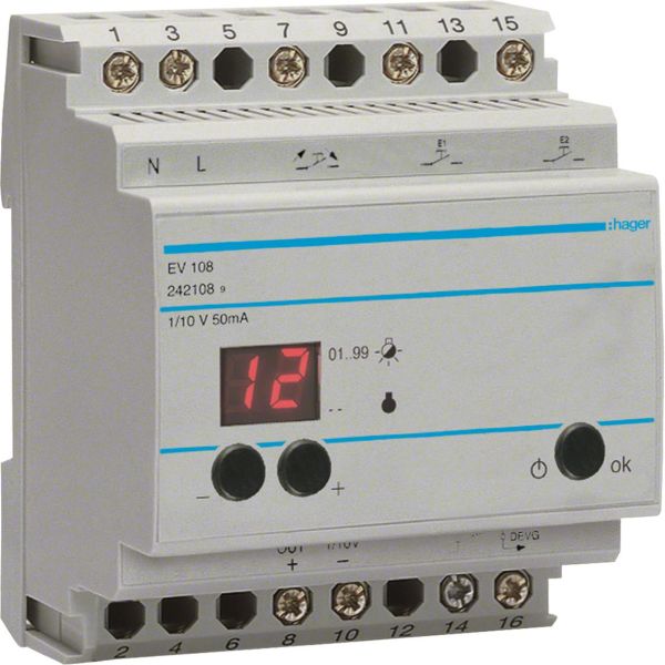 Hager EV108 Ohjausyksikkö 50 Hz, 230 V, 16 A