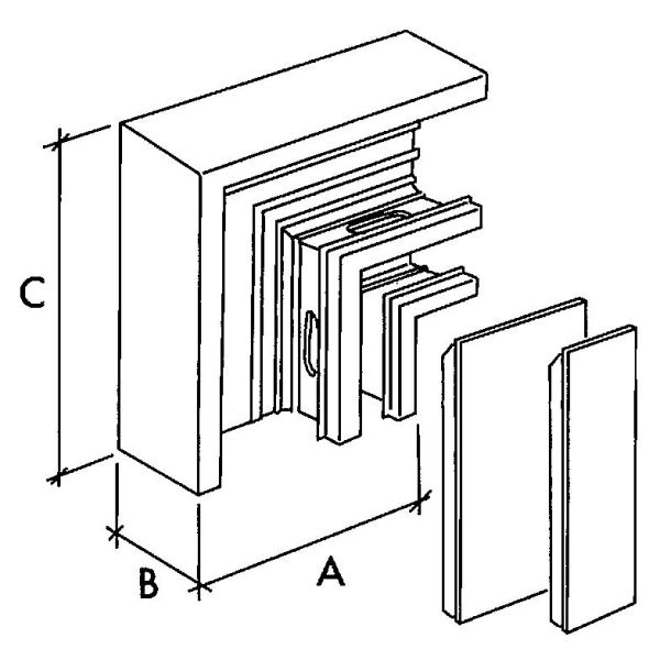 Schneider Electric 5510220 L-kappale 80 x 72 x 200 mm, nouseva luonnonvärinen
