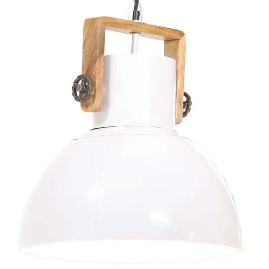 vidaXL Teollistyylinen riippuvalaisin 25 W valkoinen pyöreä 40 cm E27